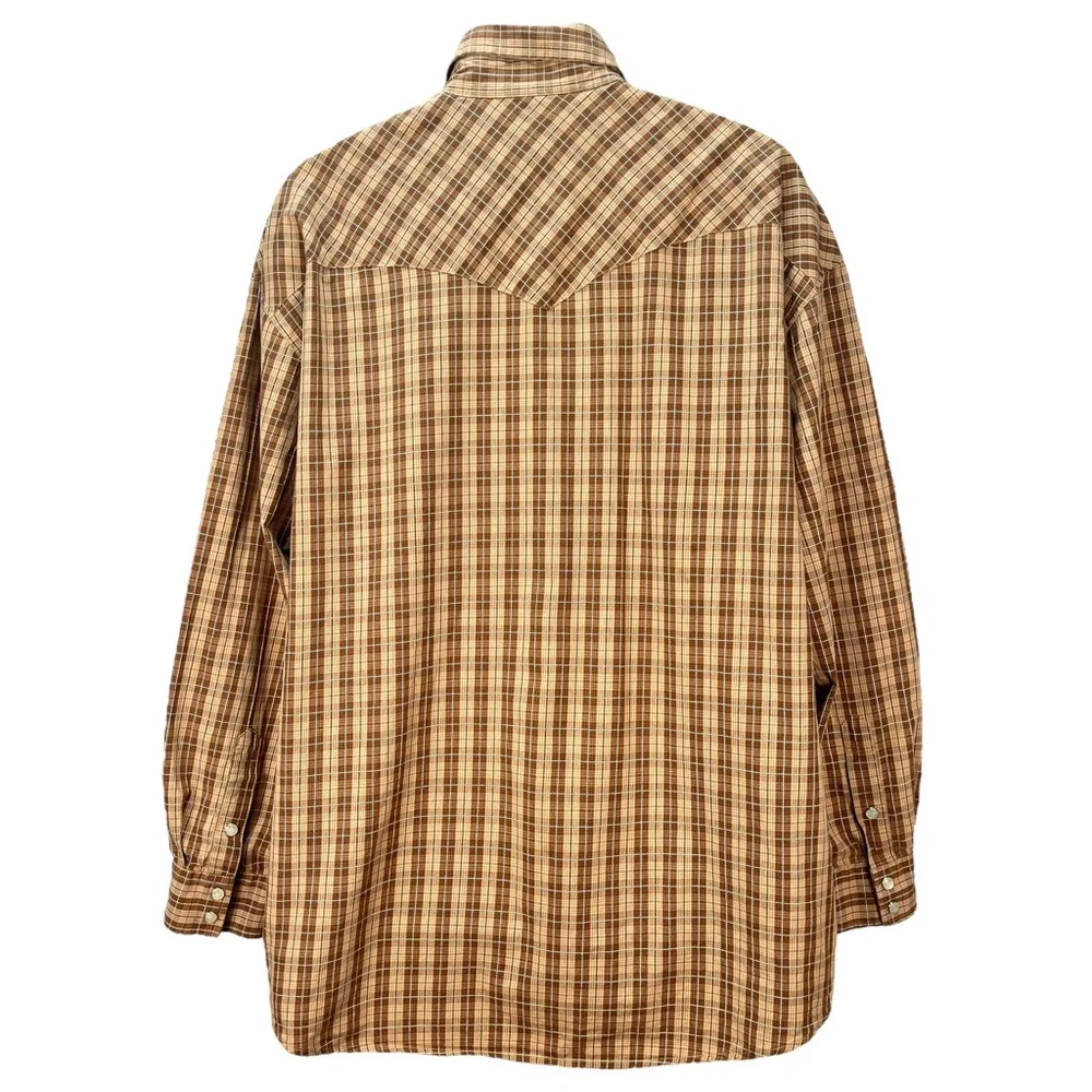 West Coast Choppers Men’s  XL‎ Jesse James Work Wear Plaid Snap Button Shirt